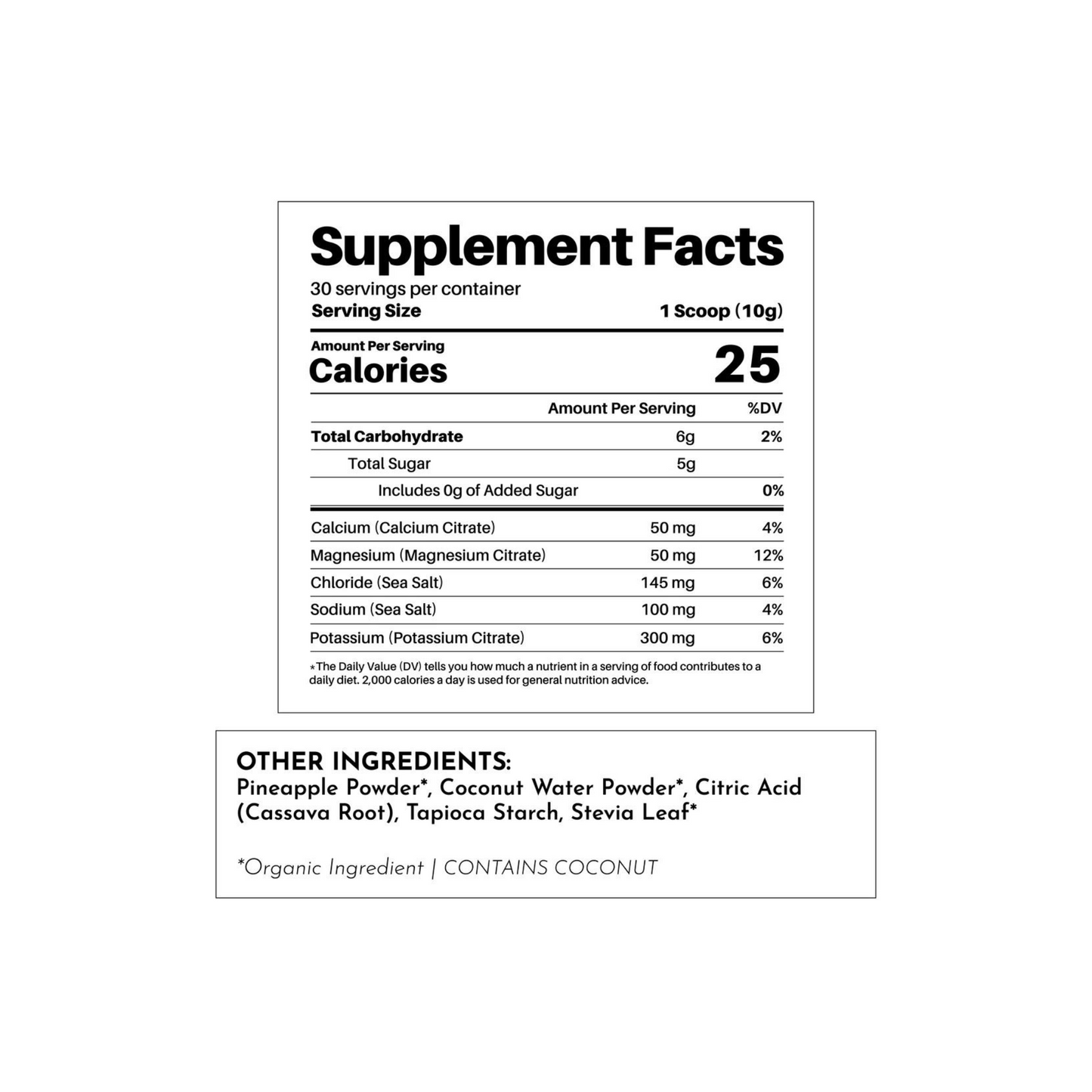 Just Ingredients- Electrolytes