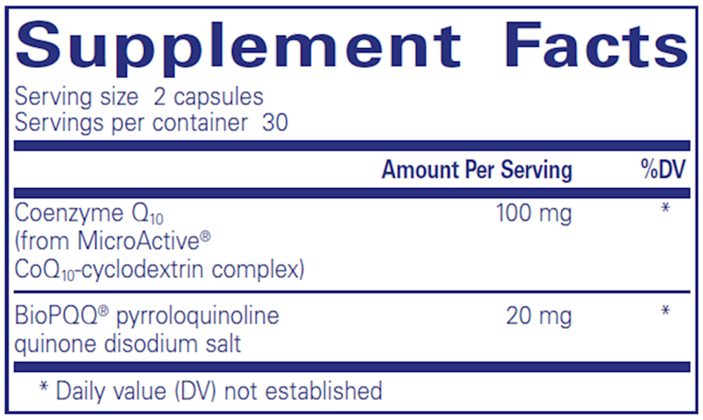Pure Encapsulations SR-CoQ10 w/PQQ – Cellular Energy & Heart Health Support, 30 Capsules