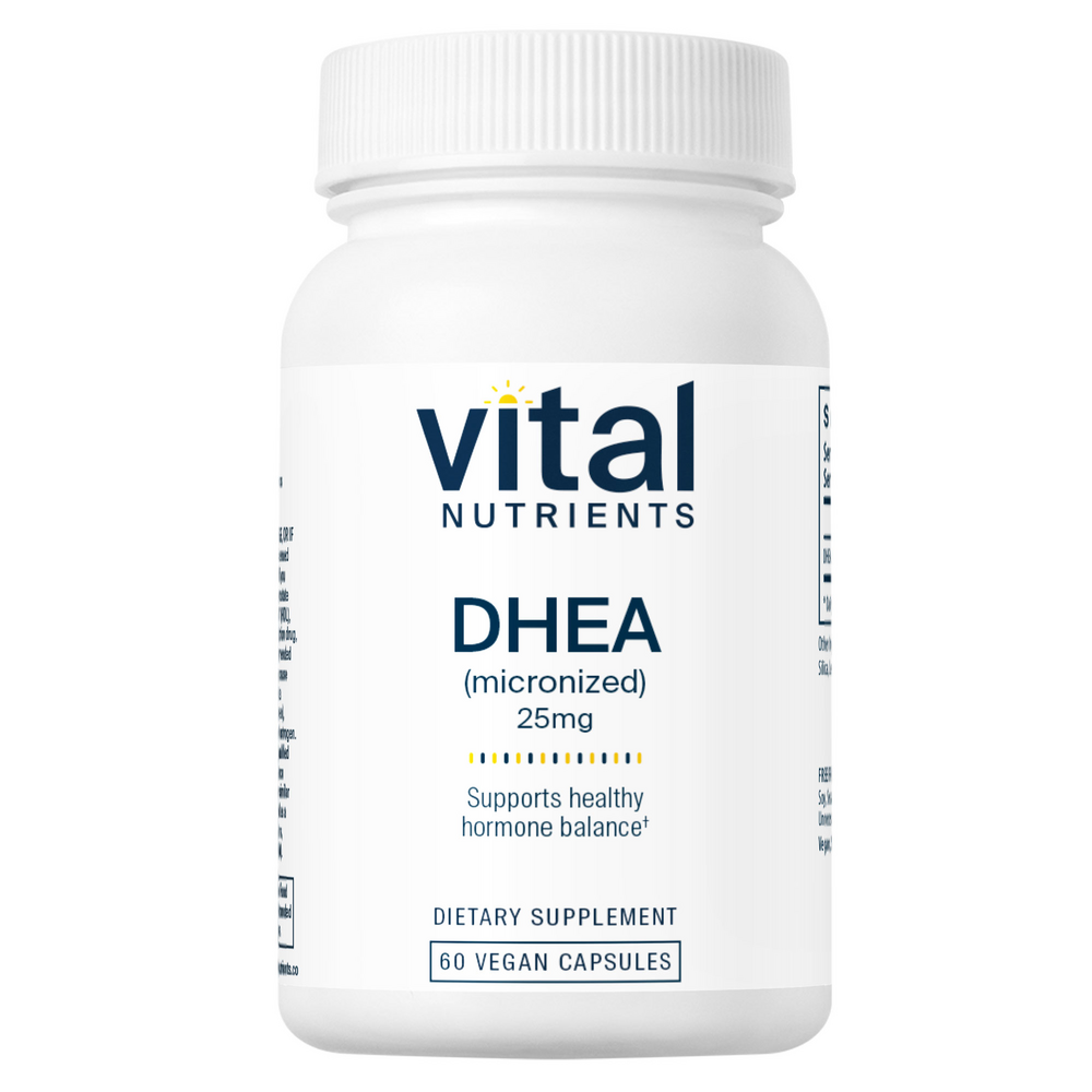 Vital Nutrients DHEA (Micronized) 25mg – Hormonal Support & Endocrine Health, 60 Capsules