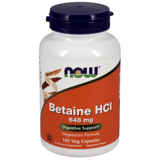 NOW- Betaine HCl 648mg