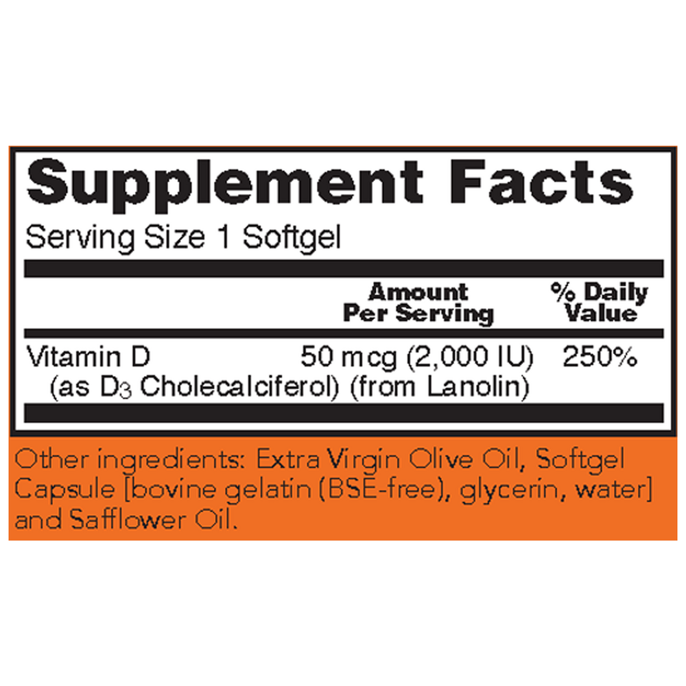 NOW Foods - Vitamin D-3 2000IU