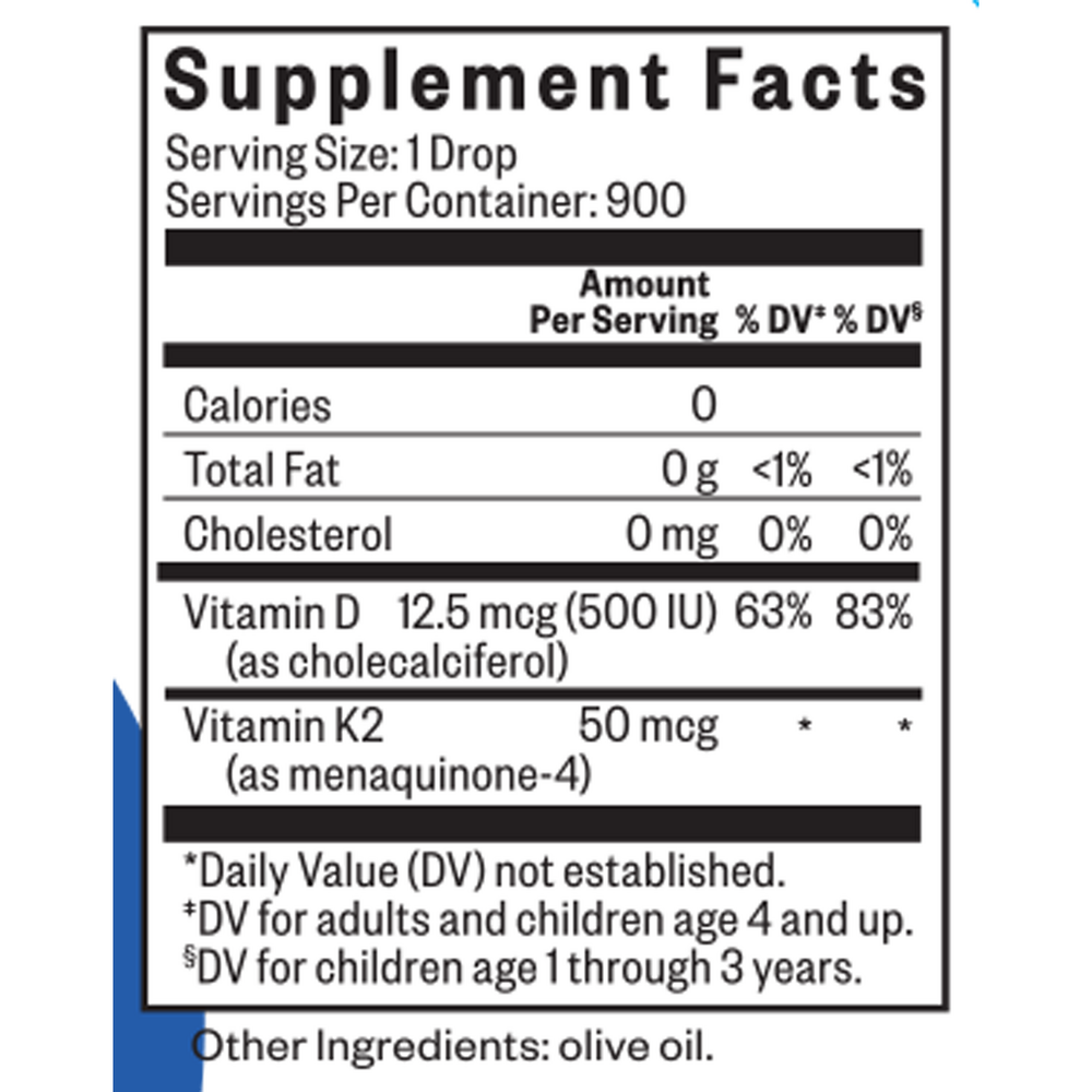 Seeking Health -  Optimal Vitamin D3 + K2 Drops