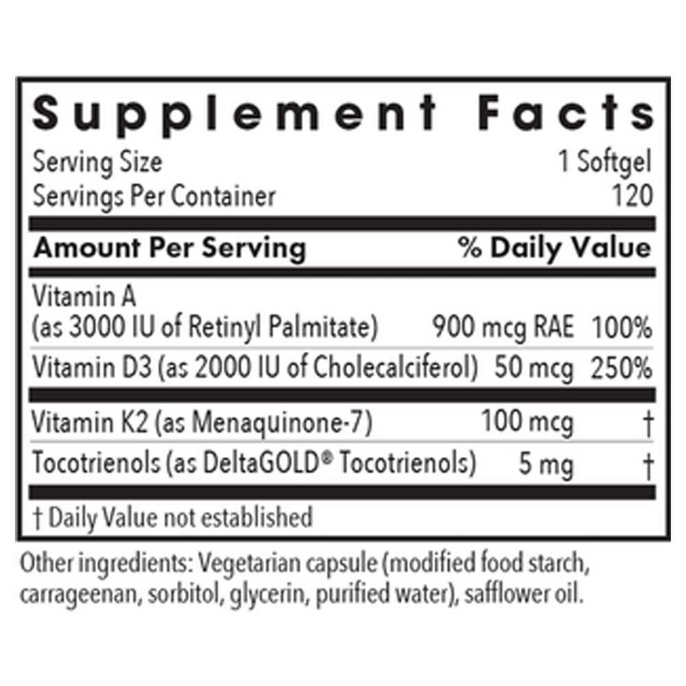 Allergy Research Group - Vitamin D3 Complete 2000 IU with A and K2