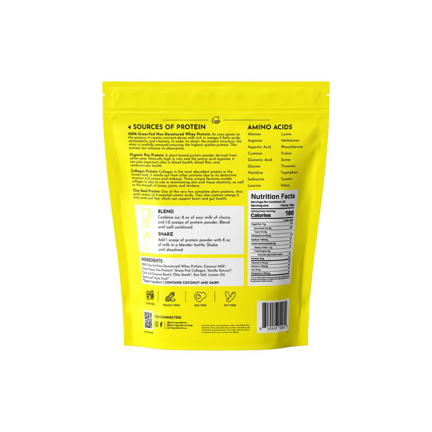 Just Ingredients - Lemon Swish Protein Powder