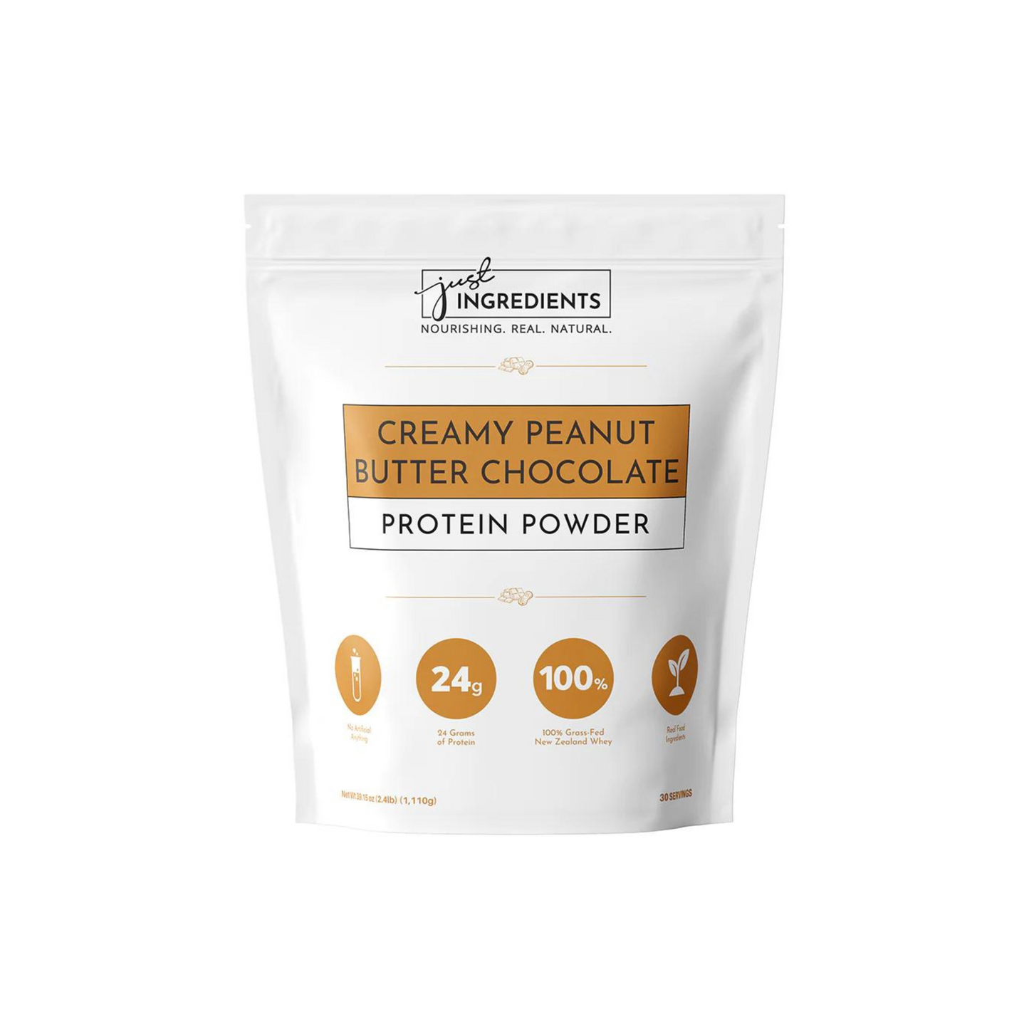 Just Ingredients - Creamy Peanut Butter Chocolate Protein Powder