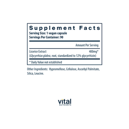 Vital Nutrients - Licorice Root Extract 400mg
