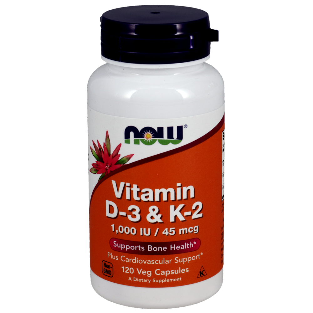 NOW Foods - Vitamin D3 1000IU & K2 45mcg